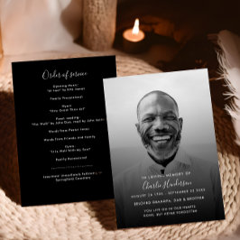 Zwart-wit Orde van de Dienst Foto Memorial Programma