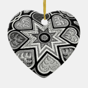 Zwart-wit Ornament voor muziek