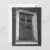 Zwart-wit oud Barn-venster Briefkaart (Voorkant / Achterkant)