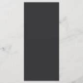 Zwart & Wit Overgroot Monogram Huwelijk Menu (Achterkant)
