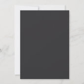 Zwart-wit overmaats script monogram bruiloft kaart (Achterkant)