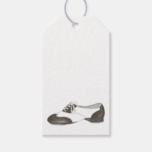 Zwart-wit Oxford Tap Shoe Dance Teacher Cadeaulabel