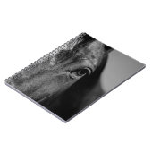 Zwart Wit Paard Oog Kunstwerk Notitieboek (Linkerzijde)