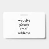 Zwart-wit Paarden ID Badge (Achterkant)