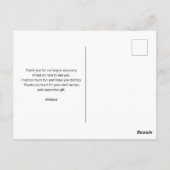 Zwart-wit paardenhaar in Waterverf Hartelijk dank Briefkaart (Achterkant)