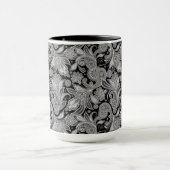 Zwart & Wit  Paisley 2 Mok (Midden)