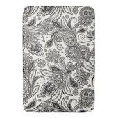 Zwart-wit paisley badmat (Voorkant Verticaal)