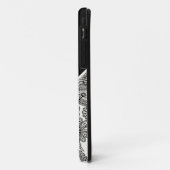 Zwart-wit paisley Case-Mate iPhone case (Achterkant/links)