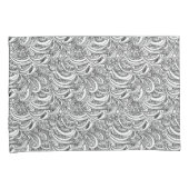 Zwart-wit Paisley Inked Art kussens Kussensloop (Voorkant-Rechts)