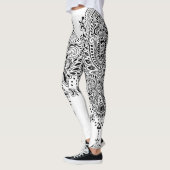 Zwart-wit paisley mandala leggings (Links)