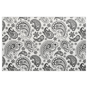 Zwart-wit Paisley Pattern Stof