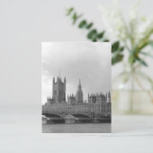 Zwart-wit paleis van Westminster Briefkaart (Staand voorkant)