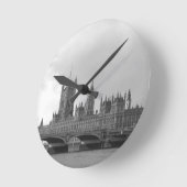 Zwart wit paleis van Westminster Ronde Klok (Hoek)