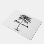 Zwart-wit Palm Beach Florida & Palm design Deurmat (Schuin)