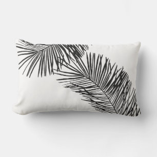 Zwart & Wit Palm Fronds Outdoor Buitenkussen