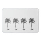Zwart-wit Palm Palmetto bomen Badmat (Voorkant)