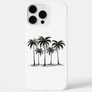 Zwart & Wit Palm Trees Graphic T-Shirt voor Heren  iPhone 16 Pro Max Hoesje
