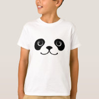 Zwart-wit Panda Cute Animal Face Design
