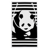 Zwart-wit Panda en Stripes Klein Cadeauzakje (Achterkant)