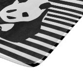 Zwart-wit Panda en Stripes Snijplank (Hoek)
