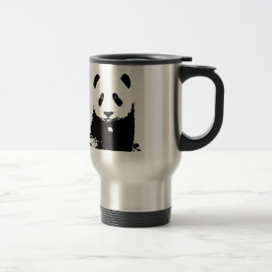 Zwart & Wit Panda Pop Kunst Reizen Mokken