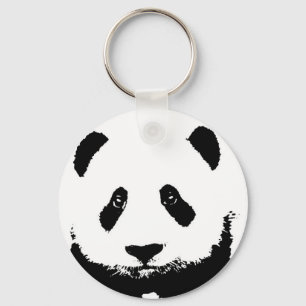 Zwart-wit Panda Sleutelhangers