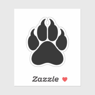 Zwart-wit panter poot stickers