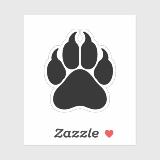 Zwart-wit panter poot stickers (Vel)