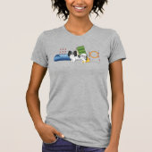 Zwart-wit papier met flexibele apparatuur t-shirt (Voorkant)