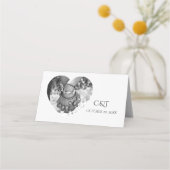 Zwart & Wit Parel Champagne Glazen bruiloft (Achterkant)