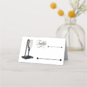 Zwart & Wit Parel Champagne Glazen bruiloft (Voorkant)