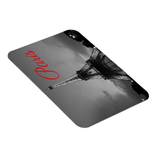 Zwart Wit Parijs City Night Eiffeltoren Europees Magneet (Rechterzijde)