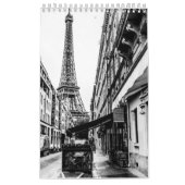 Zwart-wit Parijs Home Decor Kalender (Hoes)