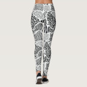Zwart-wit patchwork dierprint leggings (Achterkant)
