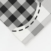 Zwart wit patchwork harten naadloos. fleece deken (Hoek)