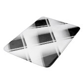 Zwart-wit patroon badmat (Gekanteld)