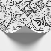 zwart-wit patroon cadeaupapier (Hoek)