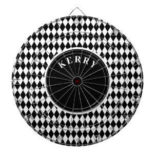 Zwart-wit patroon dartbord
