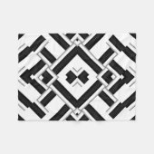 Zwart-wit patroon fleece deken (Voorkant (Horizontaal))