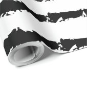 Zwart wit patroon gestript cadeaupapier (Rol Hoek)