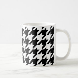 Zwart & Wit Patroon Houndstooth Koffiemok