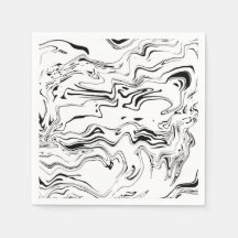 Zwart-wit patroon papieren servetten