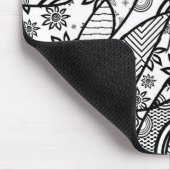Zwart & Wit Patroon Patchwork 01 Muismat (Hoek)