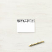 Zwart & Wit Patroon Patchwork 02 Post-it® Notes (Op bureau)