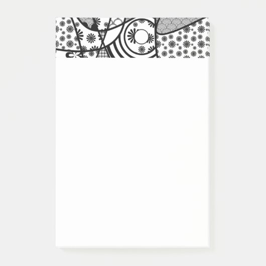 Zwart & Wit Patroon Patchwork 02 Post-it® Notes (Voorkant)