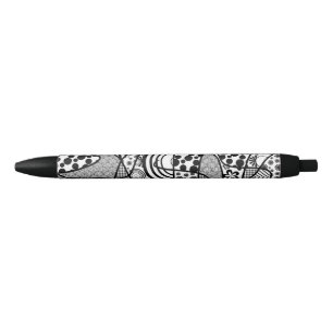 Zwart & Wit Patroon Patchwork 02 Zwarte Inkt Pen