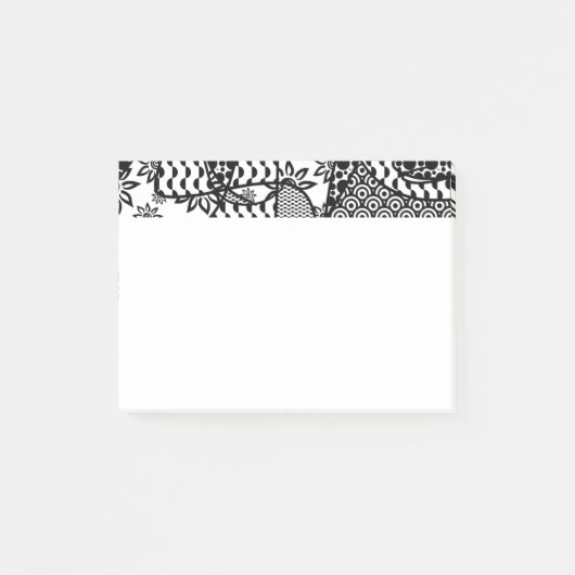 Zwart & Wit Patroon Patchwork 03 Post-it® Notes (Voorkant)