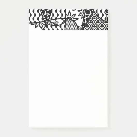 Zwart & Wit Patroon Patchwork 03 Post-it® Notes (Voorkant)