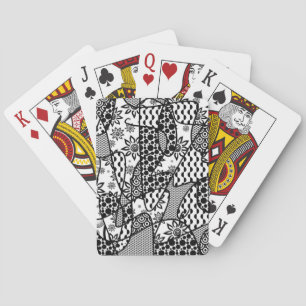 Zwart & Wit Patroon Patchwork 03 Speelkaarten