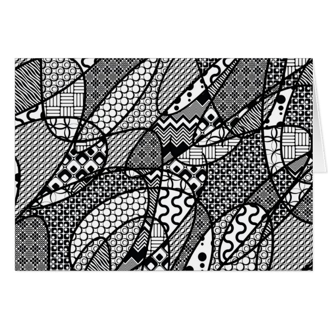 Zwart & Wit Patroon Patchwork 05 (Voorkant Horizontaal)